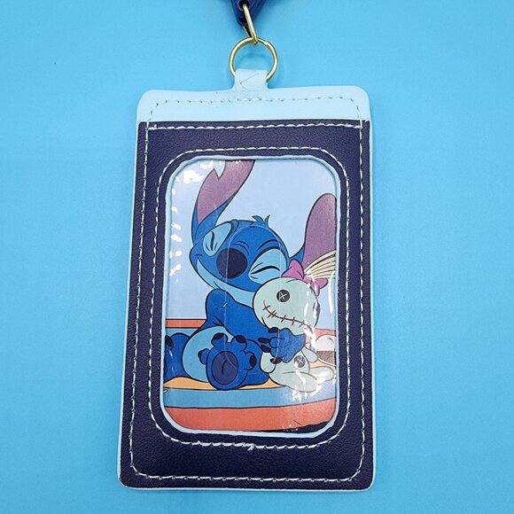 Loungefly Disney Lilo and Stitch Scrump Bedtime Retractable Lanyard ID Holder - Picture 7 of 10